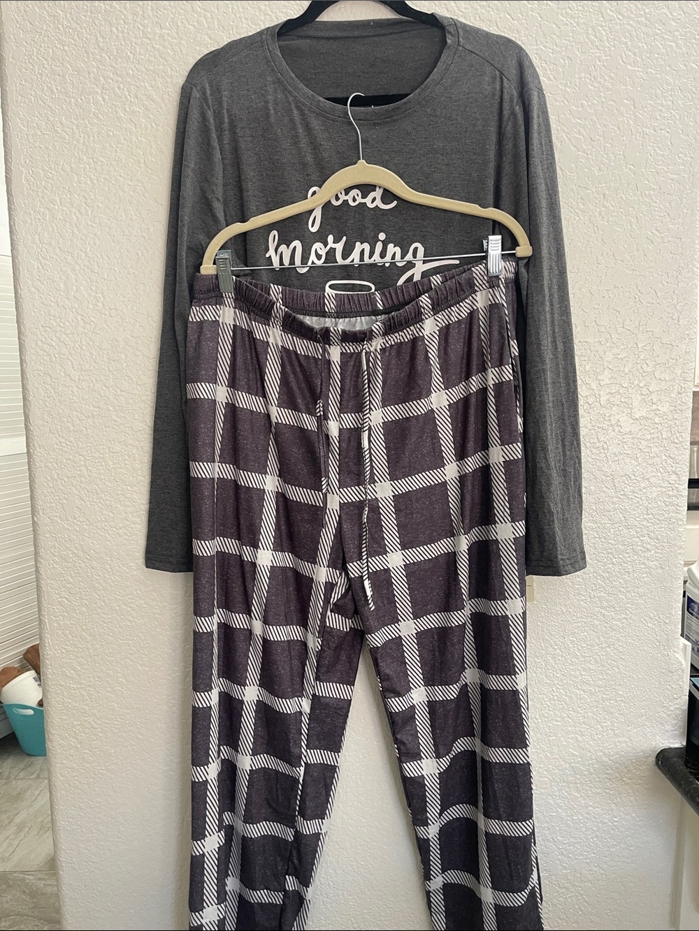 Women’s Gray Plaid Lounge Pants - Comfortable Everyday Wear